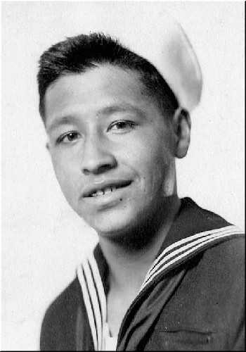 César E. Chávez in Navy uniform