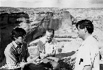 César E. Chávez with Navajo Community College Student and Ben Booth at Canyon De Chelly