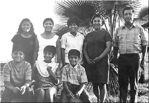 César E. Chávez, Wife Helen, and Six Children