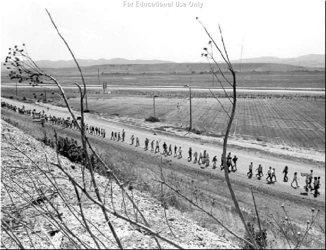1000 Mile March from Santa Maria to Salinas during the summer of 1975.
